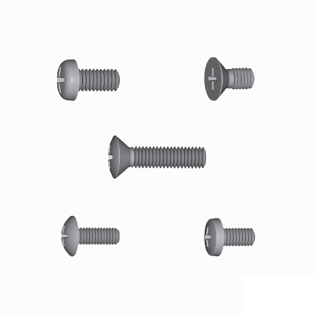 Cross-recessed head machine screws