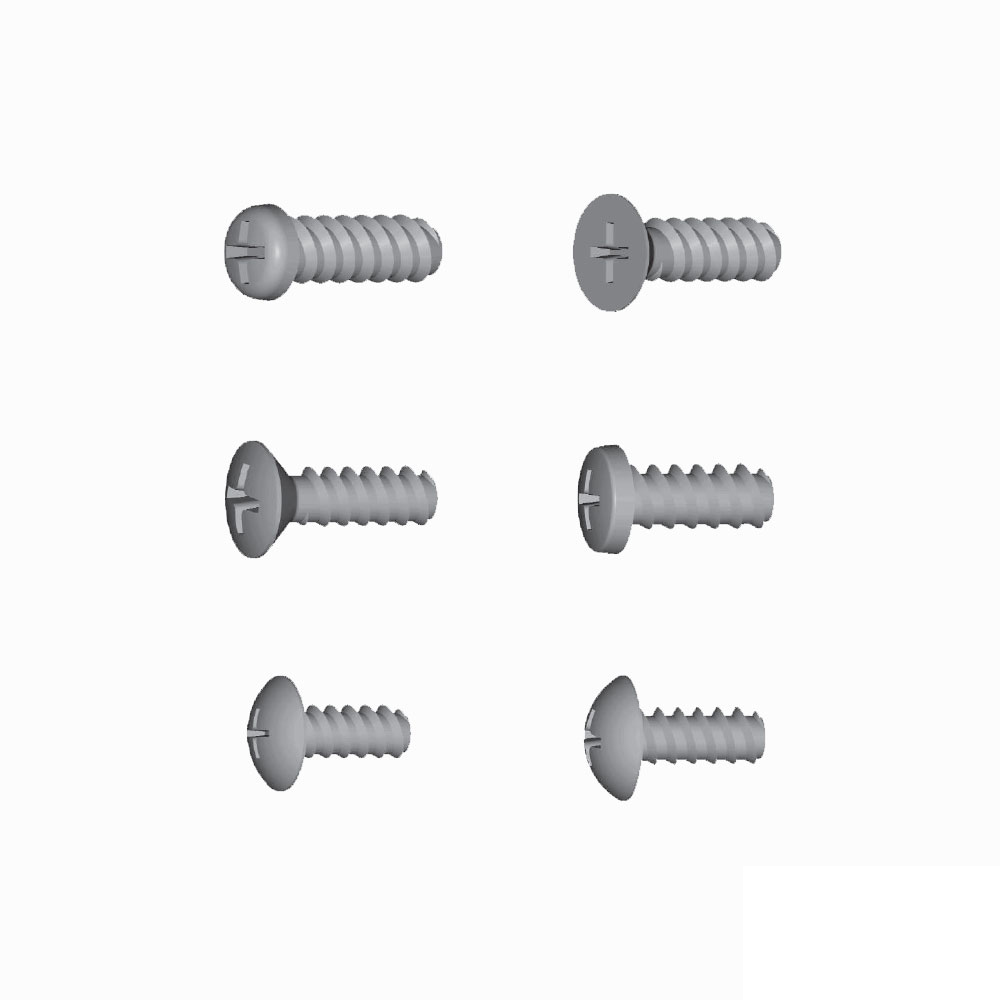 Cross-recessed head tapping screws