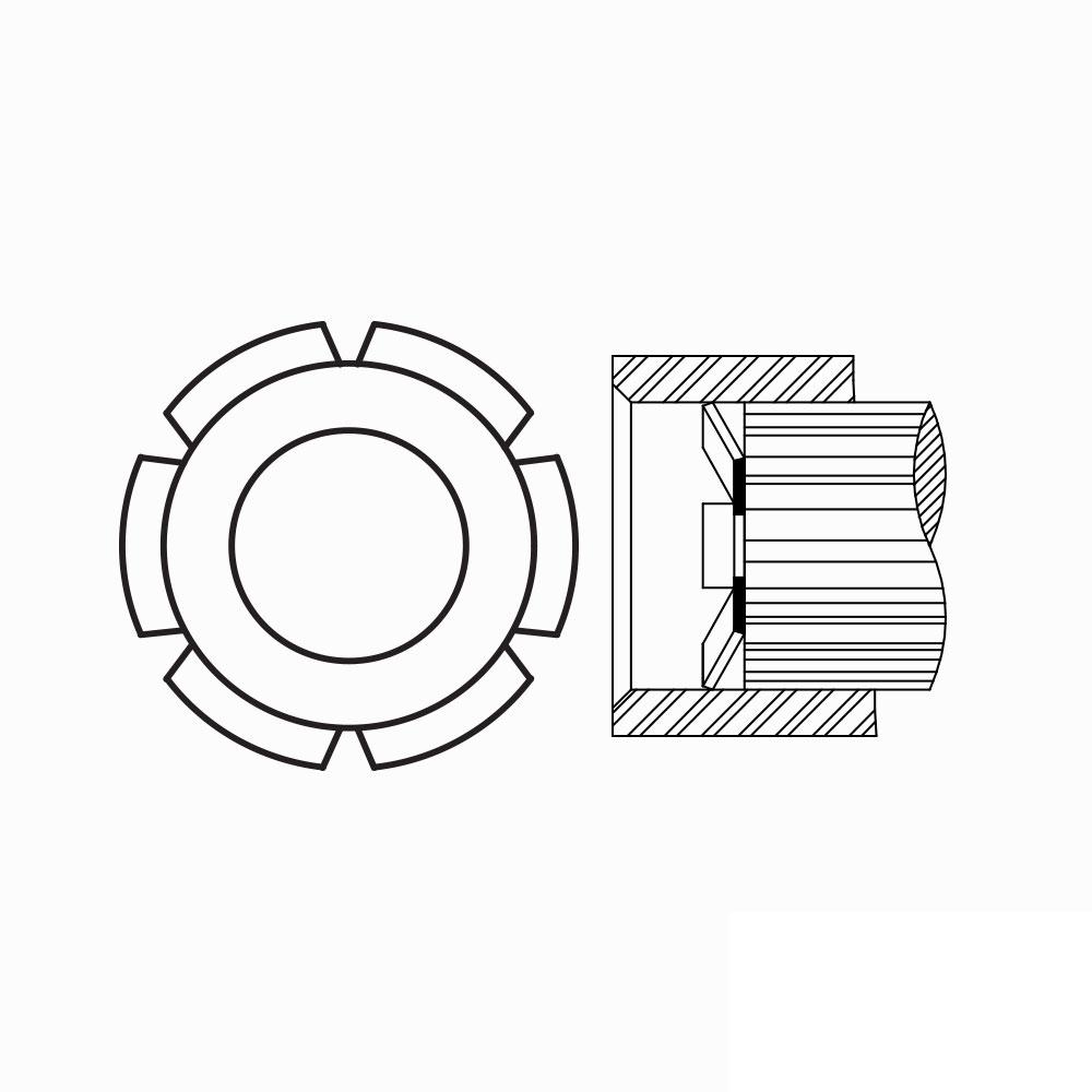 Self-locking internal nut