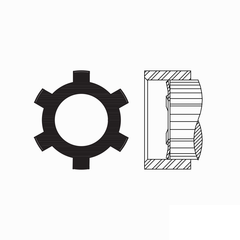 Circular internal nut