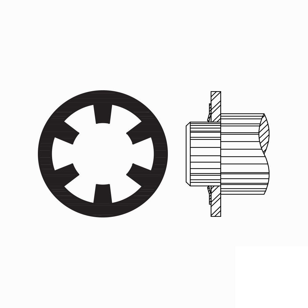 Circular external nut